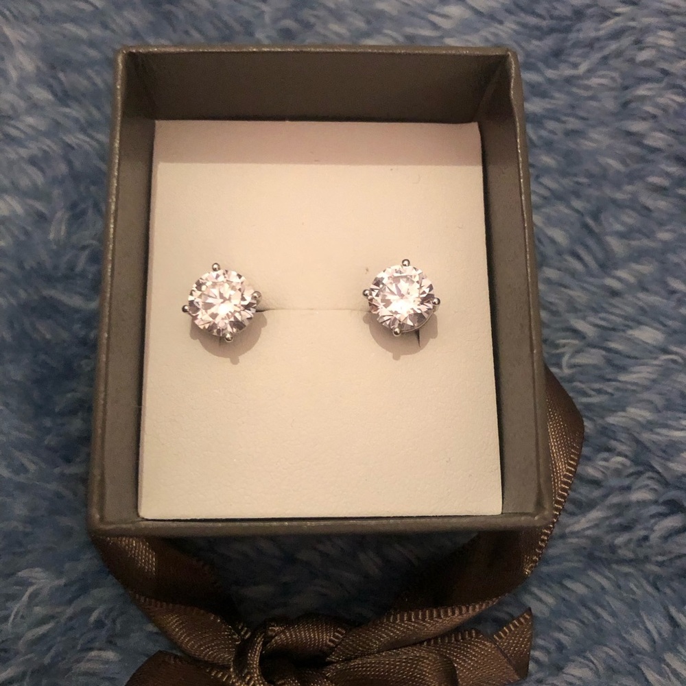 Large Moissionite Diamond studs